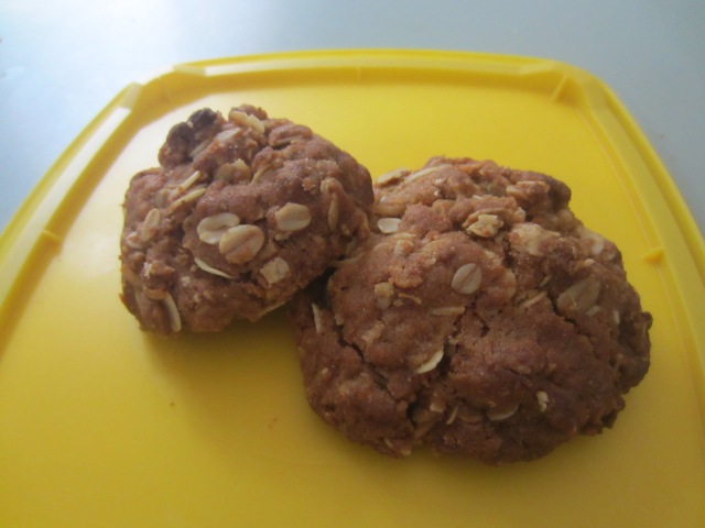 The last two cookies from Carolyn's first batch, March 2, 2015 