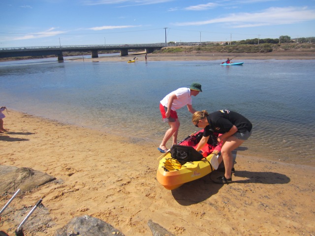 Launching our Kayak/Canoe, Port Noarlunga, SA, March 22, 2015