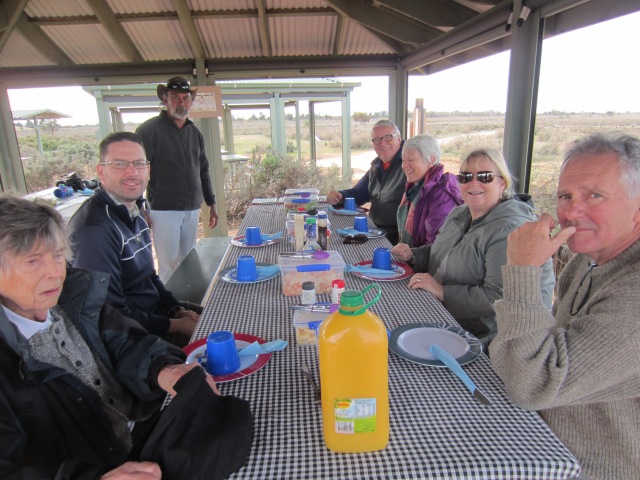 Lunch with the Harry Nanya Tour Group, Mungo Lake Visitors Centre, NSW, June 7, 2015
