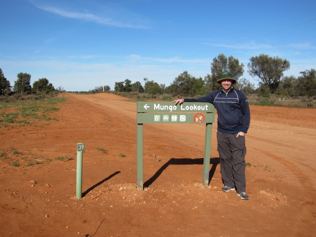 Arriving at the Mungo Lake Lookout, NSW, June 7, 2015