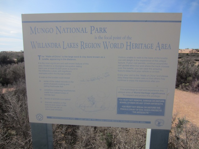 Mungo Lake UNESCO World Heritage Site, June 7, 2015