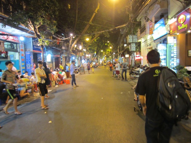 Nighttime in Ha Noi, Viet Nam, July 11, 2015